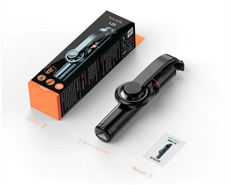 LiveLook Selfie Stick with Magnetic Stand and Light