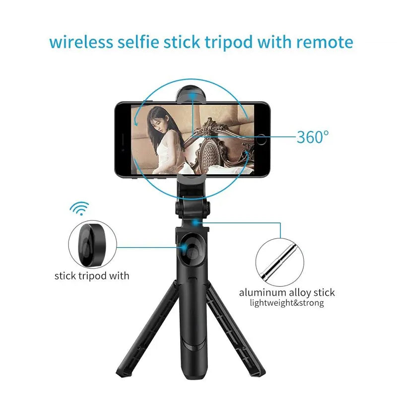 LiveLook Bluetooth Selfie Stick and Phone Tripod Stand